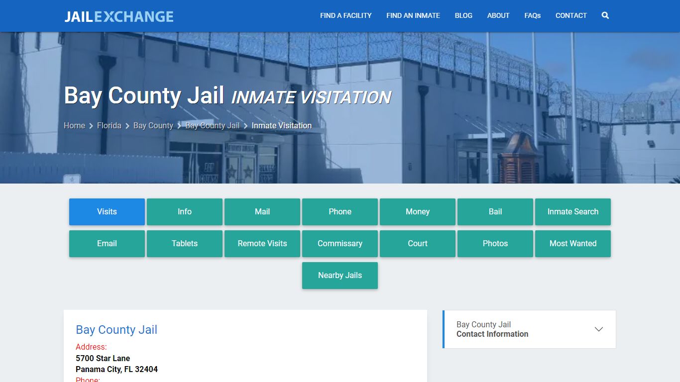 Inmate Visitation - Bay County Jail, FL - Jail Exchange